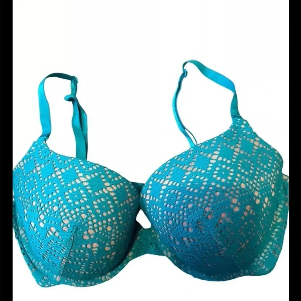Victoria's Secret Teal Lace Push-Up Bra